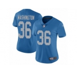 Women Nike Detroit Lions #36 Dwayne Washington Blue Alternate Vapor Untouchable Limited Player NFL Jersey