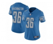 Women Nike Detroit Lions #36 Dwayne Washington Blue Team Color Vapor Untouchable Limited Player NFL Jersey