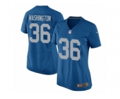 Women Nike Detroit Lions #36 Dwayne Washington Game Blue Alternate NFL Jerse