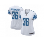 Women Nike Detroit Lions #36 Dwayne Washington Game White NFL Jersey
