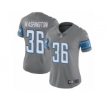 Women Nike Detroit Lions #36 Dwayne Washington Limited Steel Rush Vapor Untouchable NFL Jersey
