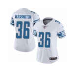 Women Nike Detroit Lions #36 Dwayne Washington White Vapor Untouchable Limited Player NFL Jersey