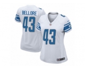 Women Nike Detroit Lions #43 Nick Bellore Game White NFL Jersey