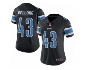 Women Nike Detroit Lions #43 Nick Bellore Limited Black Rush Vapor Untouchable NFL Jersey