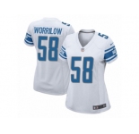 Women Nike Detroit Lions #58 Paul Worrilow Game White NFL Jersey