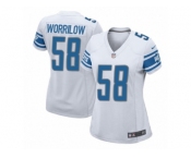 Women Nike Detroit Lions #58 Paul Worrilow Game White NFL Jersey