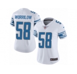 Women Nike Detroit Lions #58 Paul Worrilow White Vapor Untouchable Limited Player NFL Jersey