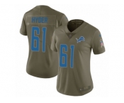 Women Nike Detroit Lions #61 Kerry Hyder Limited Olive 2017 Salute to Service NFL Jerse