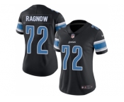 Women Nike Detroit Lions #72 Frank Ragnow Rush Vapor Untouchable Black Limited NFL