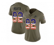 Women Nike Detroit Lions #92 Haloti Ngata Limited Olive USA Flag Salute to Service NFL Jersey