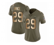 Women Nike Green Bay Packers #29 Kentrell Brice Limited Olive USA Flag 2017 Salute to Service NFL Jersey