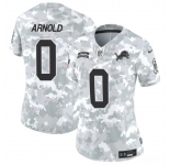 Women's Detroit Lions #0 Terrion Arnold 2024 F.U.S.E Arctic Camo Salute To Service Limited Stitched Jersey