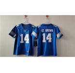 Women's Detroit Lions #14 Amon-Ra St. Brown Blue Vapor Football Stitched Jersey