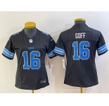 Women's Detroit Lions #16 Jared Goff Black 2024 F.U.S.E. 2nd Alternate Vapor Limited Football Stitched Jersey
