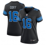 Women's Detroit Lions #16 Jared Goff Black 2nd Alternate Stitched Jersey
