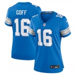 Women's Detroit Lions #16 Jared Goff Blue Stitched Jersey