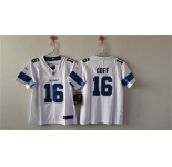 Women's Detroit Lions #16 Jared Goff White Vapor Football Stitched Jersey