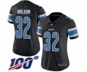 Women's Detroit Lions #32 Tavon Wilson Limited Black Rush Vapor Untouchable 100th Season Football Jersey