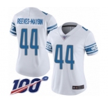 Women's Detroit Lions #44 Jalen Reeves-Maybin White Vapor Untouchable Limited Player 100th Season Football Jersey