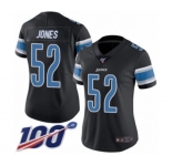Women's Detroit Lions #52 Christian Jones Limited Black Rush Vapor Untouchable 100th Season Football Jersey