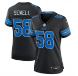 Women's Detroit Lions #58 Penei Sewell Black 2nd Alternate Stitched Jersey