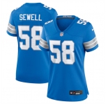Women's Detroit Lions #58 Penei Sewell Blue Stitched Jersey