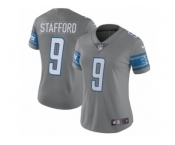 Women's Detroit Lions #9 Matthew Stafford Nike Steel 2017 Color Rush Limited Jersey