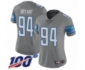 Women's Detroit Lions #94 Austin Bryant Limited Steel Rush Vapor Untouchable 100th Season Football Jersey