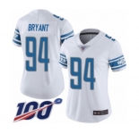 Women's Detroit Lions #94 Austin Bryant White Vapor Untouchable Limited Player 100th Season Football Jersey