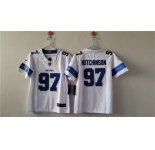 Women's Detroit Lions #97 Aidan Hutchinson White Vapor Football Stitched Jersey