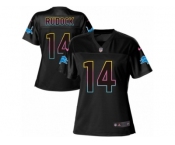 Women's Nike Detroit Lions #14 Jake Rudock Game Black Fashion NFL Jersey
