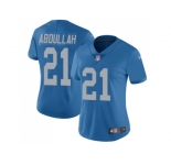 Women's Nike Detroit Lions #21 Ameer Abdullah Blue Throwback Stitched NFL Limited Jersey