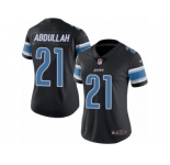 Women's Nike Detroit Lions #21 Ameer Abdullah Limited Black Rush NFL Jersey