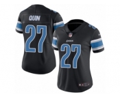 Women's Nike Detroit Lions #27 Glover Quin Limited Black Rush NFL Jersey