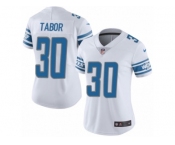 Women's Nike Detroit Lions #30 Teez Tabor Limited White Vapor Untouchable NFL Jersey