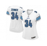 Women's Nike Detroit Lions #34 Zach Zenner Game White NFL Jersey