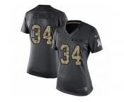 Women's Nike Detroit Lions #34 Zach Zenner Limited Black 2016 Salute to Service NFL Jersey
