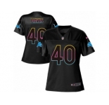 Women's Nike Detroit Lions #40 Jarrad Davis Game Black Fashion NFL Jersey