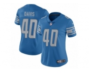Women's Nike Detroit Lions #40 Jarrad Davis Limited Light Blue Team Color NFL Jersey
