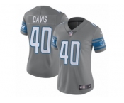 Women's Nike Detroit Lions #40 Jarrad Davis Limited Steel Rush NFL Jersey