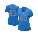 Women's Nike Detroit Lions #40 Justin Forsett Limited Blue Alternate NFL Jersey