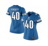 Women's Nike Detroit Lions #40 Justin Forsett Limited Light Blue Team Color NFL Jersey
