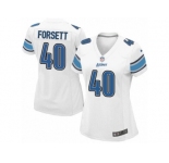 Women's Nike Detroit Lions #40 Justin Forsett Limited White NFL Jersey