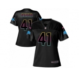Women's Nike Detroit Lions #41 Matt Asiata Game Black Fashion NFL Jersey