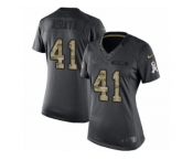 Women's Nike Detroit Lions #41 Matt Asiata Limited Black 2016 Salute to Service NFL Jersey