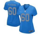 Women's Nike Detroit Lions #60 Graham Glasgow Game Blue Alternate NFL Jersey