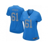 Women's Nike Detroit Lions #61 Kerry Hyder Limited Blue Alternate NFL Jersey