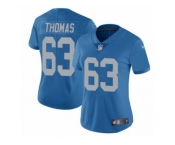 Women's Nike Detroit Lions #63 Brandon Thomas Vapor Untouchable Limited Blue Alternate NFL Jersey