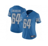 Women's Nike Detroit Lions #64 Travis Swanson Vapor Untouchable Limited Light Blue Team Color NFL Jersey