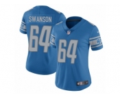 Women's Nike Detroit Lions #64 Travis Swanson Vapor Untouchable Limited Light Blue Team Color NFL Jersey